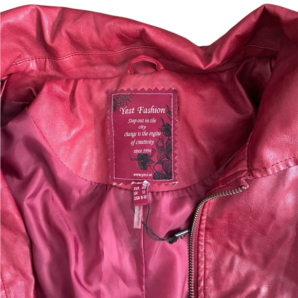 Vintage Red Leather Jacket - Picture 2 of 4